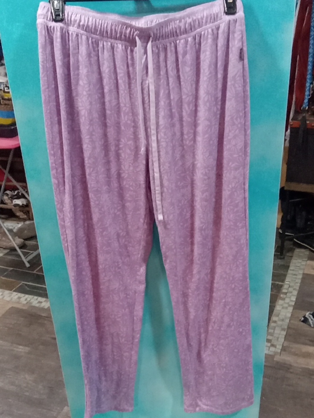 (190) Eddie Bauer Lavender Floral Lounge Pants / Pj Bottoms